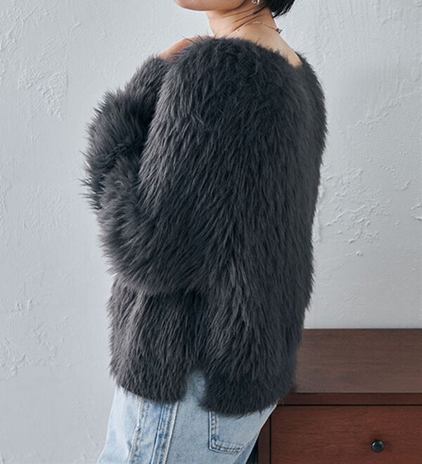 RANAN（ラナン）の「ロングフェザーシャギーニット（ニット・セーター）」｜詳細画像