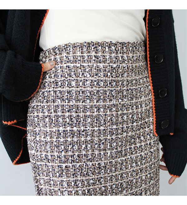GeeRA（ジーラ）の「ファンシーツイードタイトスカート（ロングスカート）」｜詳細画像