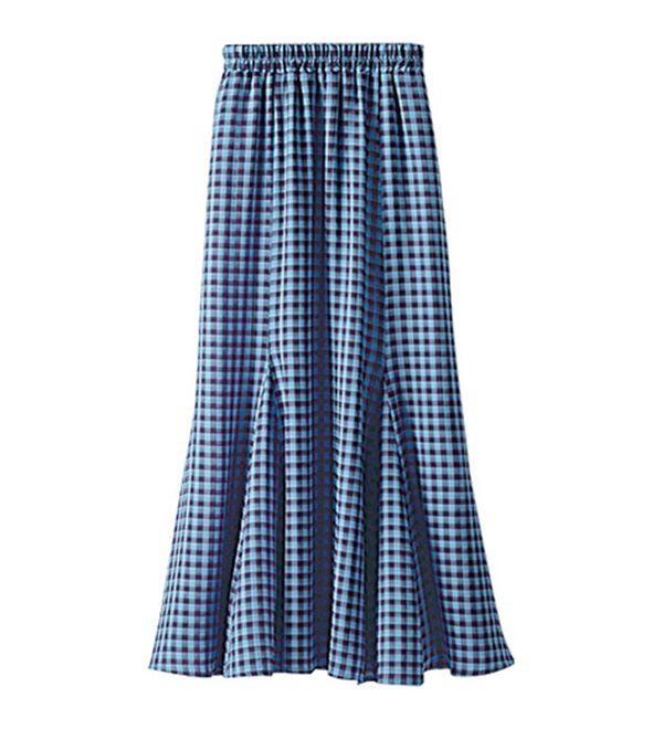 BELLUNA（ベルーナ）の「シアーチェック素材フレアースカート（ロングスカート）」｜詳細画像