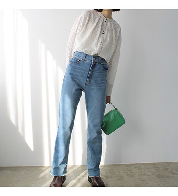 GeeRA（ジーラ）の「前後２ＷＡＹブロック柄レースシャツ（シャツ）」｜詳細画像