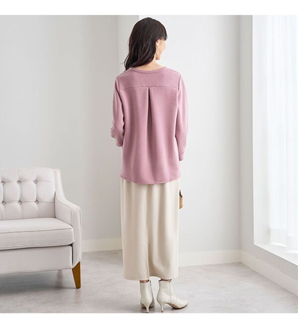 BELLUNA（ベルーナ）の「パール使いふくれジャカードプルオーバー（カットソー）」｜詳細画像