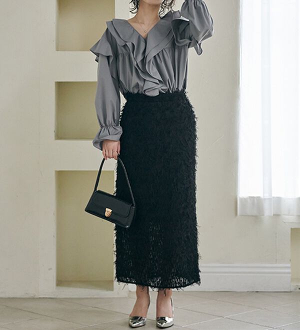 RANAN（ラナン）の「ビッグカラーフリルブラウス（ブラウス）」｜詳細画像