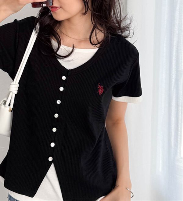 RANAN（ラナン）の「＜U.S.POLO ASSN.＞バイカラーレイヤード風カットソーTシャツ（カットソー）」｜詳細画像