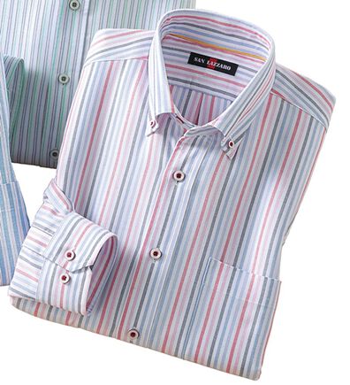 「お出かけ応援！防花粉オックスシャツ（メンズシャツ）」