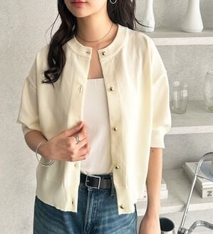 GeeRA（ジーラ）の「メタルボタンスポンディッシュカーディガン（ニットカーディガン）」｜詳細画像