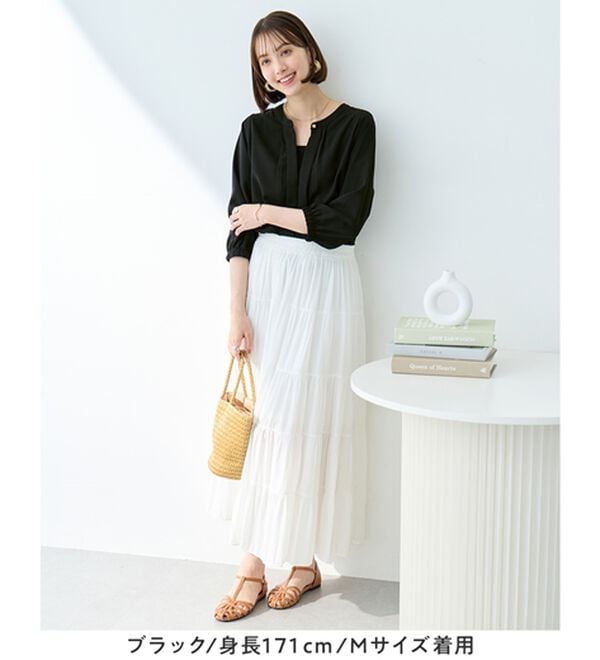 Viola e Viola（ヴィオラ エ ヴィオラ）の「さらさらＥＡＳＹ　２ＷＡＹ衿デザインブラウス（ブラウス）」｜詳細画像