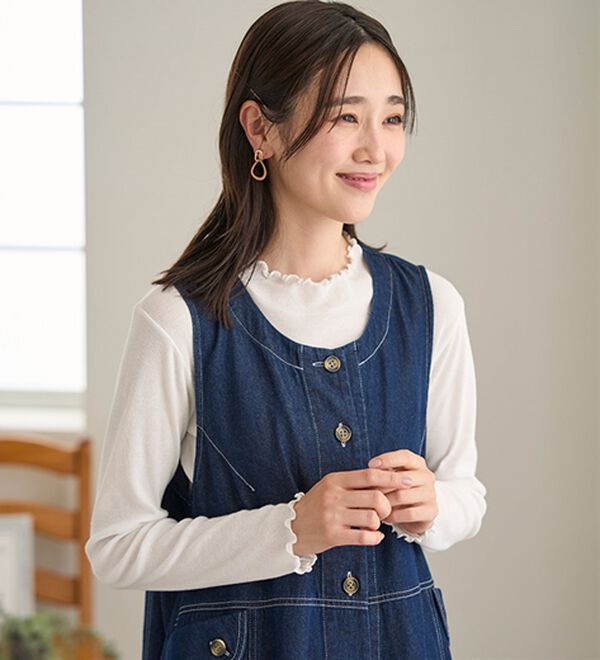 BELLUNA（ベルーナ）の「《ＨｕｇＲｅａｍコットン》メロウリブプルオーバー（カットソー）」｜詳細画像