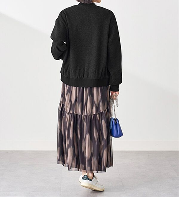 BELLUNA（ベルーナ）の「ウール調素材リブ切替ブルゾン（ブルゾン）」｜詳細画像