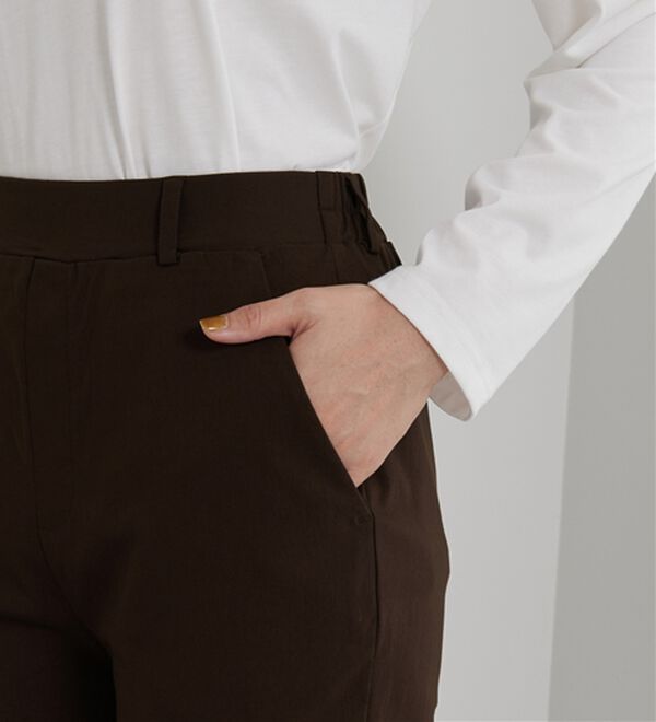 BELLUNA（ベルーナ）の「綿タッチハイパー美脚フレアーパンツ（フルレングスパンツ）」｜詳細画像