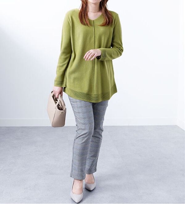 BELLUNA（ベルーナ）の「美脚ストレッチ裏起毛パンツ（フルレングスパンツ）」｜詳細画像