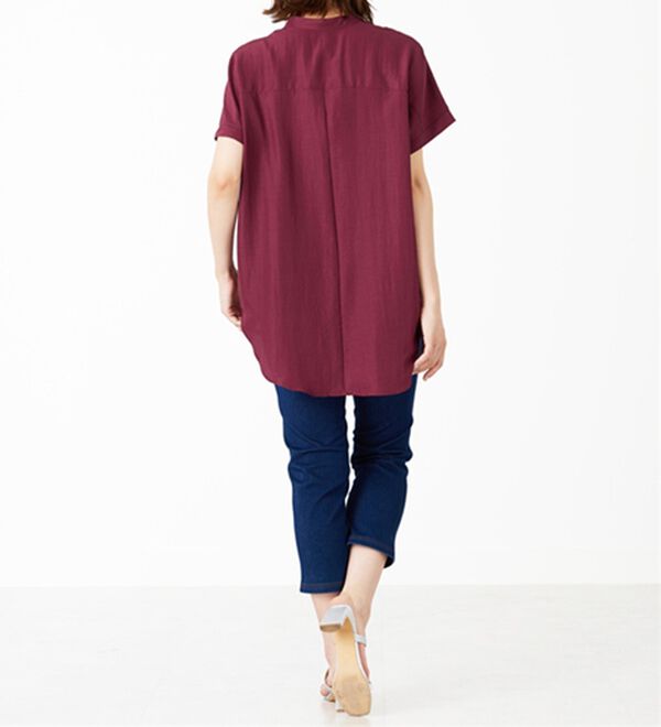 BELLUNA（ベルーナ）の「ビンテージ素材ドルマンシャツチュニック（チュニック）」｜詳細画像