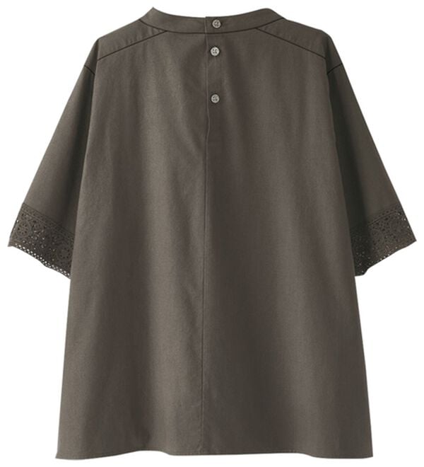 BELLUNA（ベルーナ）の「【肌に優しい】綿１００％上品レース切替褒められブラウス（ブラウス）」｜詳細画像