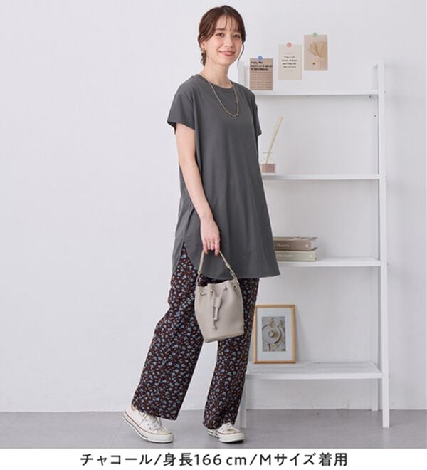 Viola e Viola（ヴィオラ エ ヴィオラ）の「ひんやり＆さらり綿混チュニックＴシャツ（チュニック）」｜詳細画像