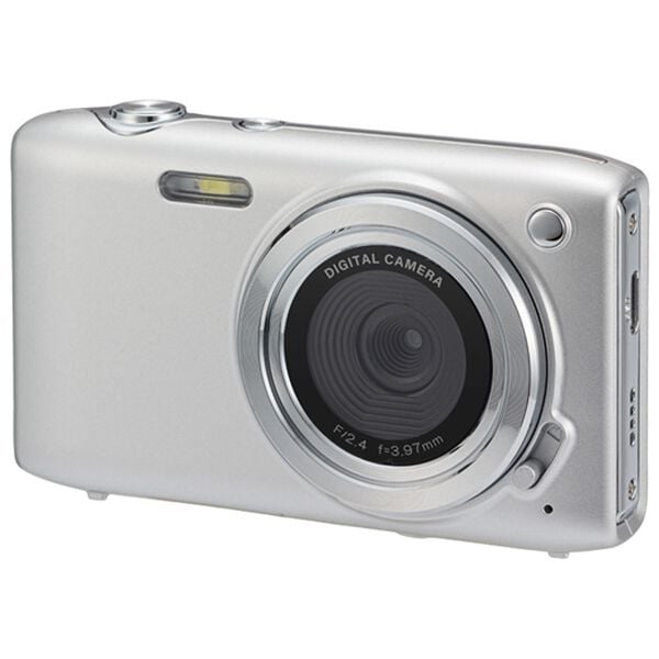 「１３００万画素コンパクトデジタルカメラ（テレビ・オーディオ・カメラ機器）」｜シルバー