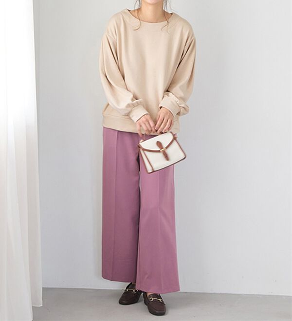 alotta（アロッタ）の「あったか裏ファー袖タックスウェット（カットソー）」｜詳細画像