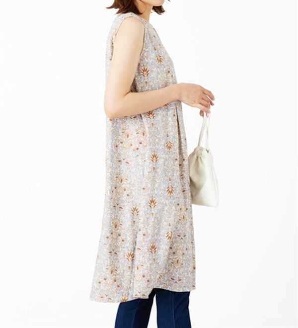 BELLUNA（ベルーナ）の「レーヨン素材ノースリーブワンピース（その他ワンピース）」｜詳細画像