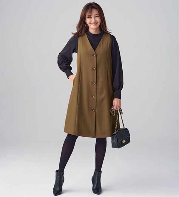 BELLUNA（ベルーナ）の「艶やかコットン１００％プルオーバー（カットソー）」｜詳細画像