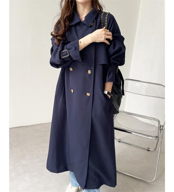 GeeRA（ジーラ）の「『ドラマ着用商品』上品オーバーサイズトレンチコート（ロングコート）」｜詳細画像