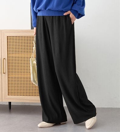 Viola e Viola（ヴィオラ エ ヴィオラ）の「【５つの機能付】丈切れる！楽ちんジャカードパンツ（ワイドパンツ・ガウチョ）」