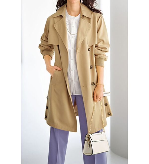 BELLUNA（ベルーナ）の「サラリ美脚見え！タック使いワイドパンツ（ワイドパンツ・ガウチョ）」｜詳細画像