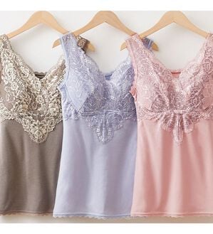 ルフラン（ルフラン）の「【３色組】グラマーさんの為のブラキャミ（肌着・インナーウェア）」｜詳細画像