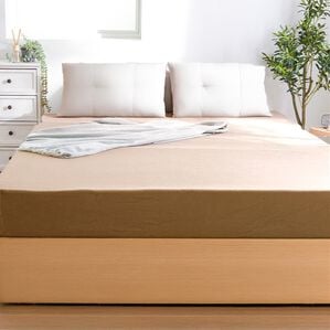 iellio（イエリオ）の「【８日間限定価格】タオル地綿１００％フィットシーツ＜ベッドシーツ・敷布団カバー・ボックスシーツ・のびのび・ぴったり＞（敷布団カバー・シーツ）」｜モカ