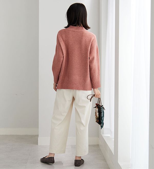 BELLUNA（ベルーナ）の「【快適Ｌａｂ．】洗える＆チクチクしにくい！ウール調ニットプルオーバー（ニット・セーター）」｜詳細画像