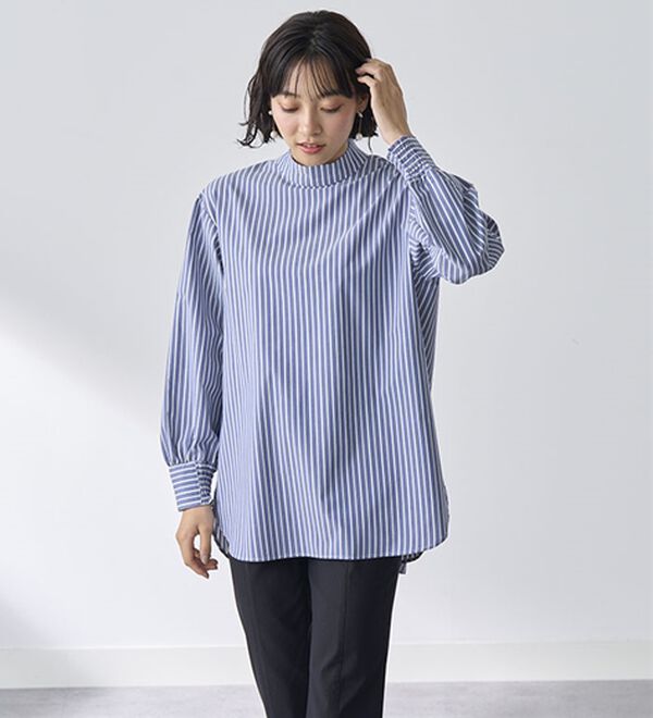 BELLUNA（ベルーナ）の「＜ＳＯＬＯＴＥＸ（Ｒ）＞ストレッチハイネックブラウス（ブラウス）」｜詳細画像