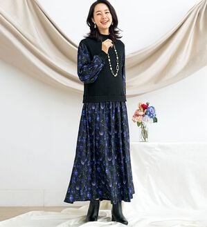 ルフラン（ルフラン）の「＜ｐｌａｎｔｉｃａ＞ニットドッキングワンピ（ニットワンピース）」｜詳細画像