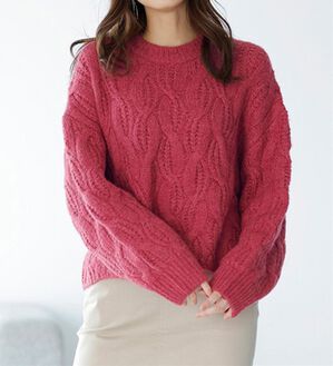 RANAN（ラナン）の「ビッグケーブル短丈ニット（ニット・セーター）」｜ベリー