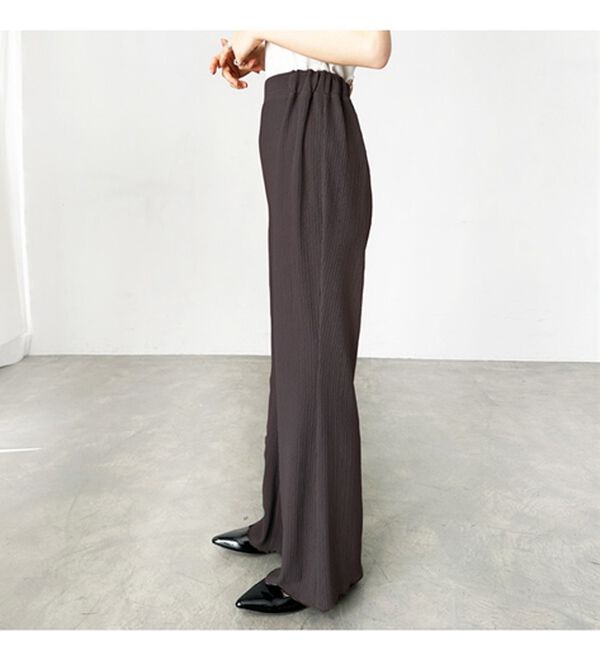 GeeRA（ジーラ）の「セルフカット美脚魅せセミフレアパンツ（フルレングスパンツ）」｜詳細画像