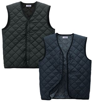 「【２色組】＜シンプル＆プラス＞暖か中わたインナーベスト（メンズベスト）」｜詳細画像