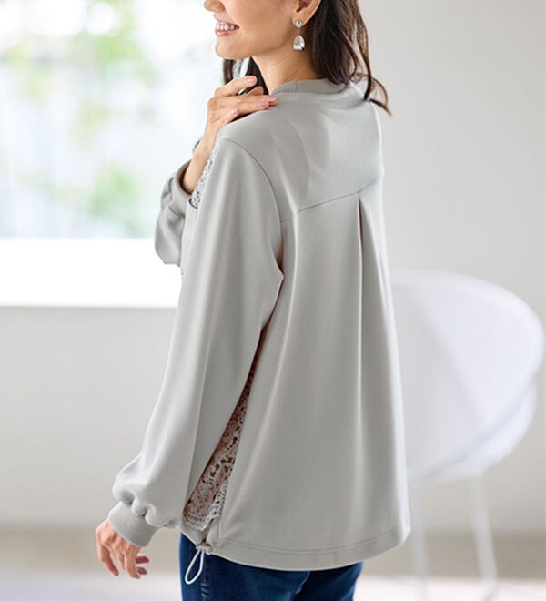 BELLUNA（ベルーナ）の「オーバーレースポケット付トレーナー（カットソー）」｜詳細画像