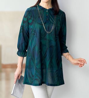 ルフラン（ルフラン）の「国産エスパンディチュニック＜藍彩～あいさ～＞（チュニック）」｜詳細画像