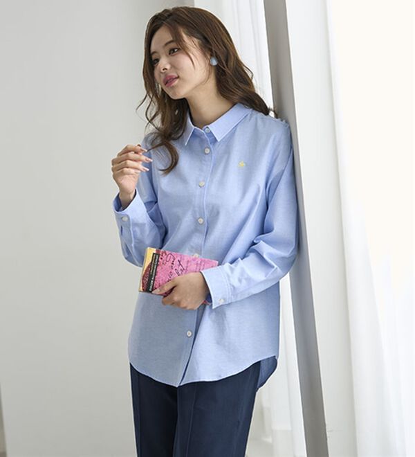 BELLUNA（ベルーナ）の「【ＰＯＬＯ　ＢＣＳ】オックス素材刺しゅうシャツ（シャツ）」｜詳細画像