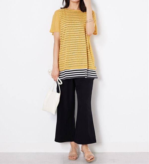 BELLUNA（ベルーナ）の「【接触冷感】なめらかタッチイージーワイドパンツ（ワイドパンツ・ガウチョ）」｜詳細画像