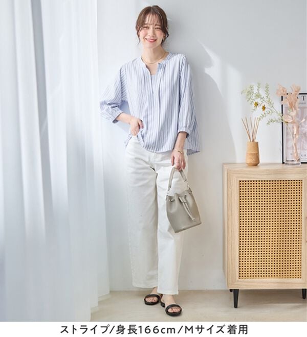 Viola e Viola（ヴィオラ エ ヴィオラ）の「さらさらＥＡＳＹ　２ＷＡＹ衿デザインブラウス（ブラウス）」｜詳細画像