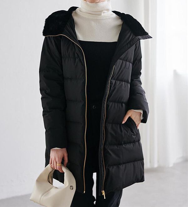 RANAN（ラナン）の「暖かファーフード使いすっきりダウンコート（ダウンコート・ジャケット・ベスト）」｜詳細画像