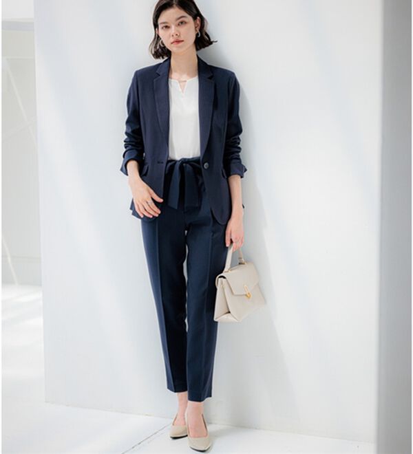 GeeRA（ジーラ）の「【2点セット】選べるボトム！洗えて型くずれしないパンツスーツセット（パンツスーツ）」｜詳細画像