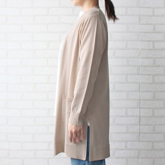 ウール混ポケット使いロングカーディガン - ベルーナ【公式】