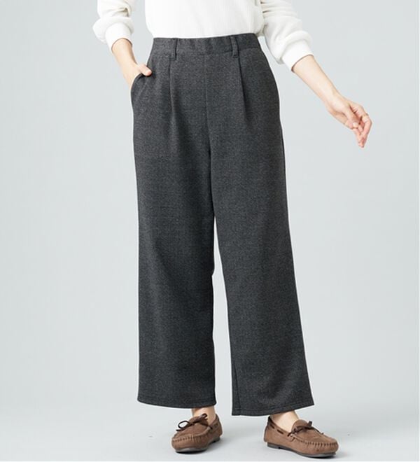 BELLUNA（ベルーナ）の「ウール調ふっくらワイドパンツ（ワイドパンツ・ガウチョ）」｜詳細画像