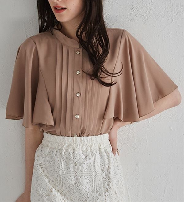 RANAN（ラナン）の「【新色追加】ひんやり！ピンタックフレアー袖ブラウス（ブラウス）」｜詳細画像