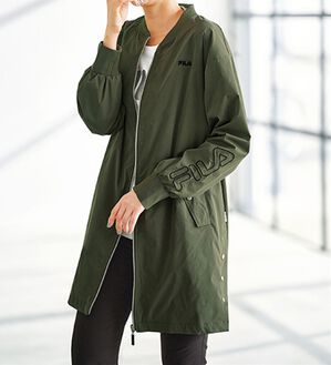 BELLUNA（ベルーナ）の「＜ＦＩＬＡ＞リブ使いはっ水ロングブルゾン（ブルゾン）」｜カーキ
