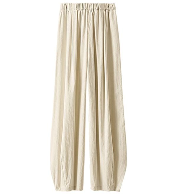 BELLUNA（ベルーナ）の「サラリ快適！ビンテージ調カーブパンツ（ワイドパンツ・ガウチョ）」｜詳細画像