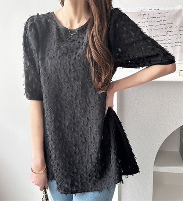 GeeRA（ジーラ）の「フェザーフレアーブラウス（ブラウス）」｜詳細画像