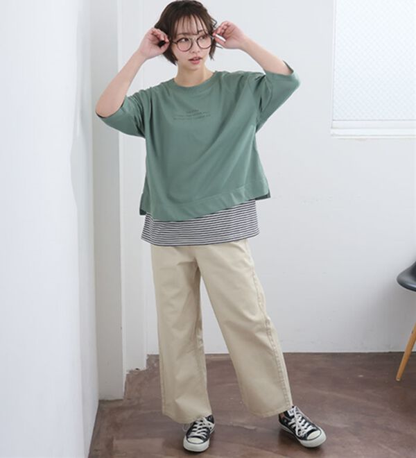 A HAPPY MARILYN（アハッピーマリリン）の「【Ｍ～７Ｌ】【選べる丈】【夏でも穿きたい】美脚＆美尻が叶う 優勝！ 着痩せ ワイドパンツ（ワイドパンツ・ガウチョ）」｜詳細画像