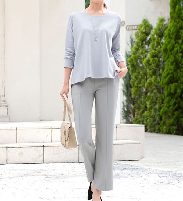 LAVIENNE（ラヴィエンヌ）の「旅行が楽しくなる！ピンタックイージーパンツ（その他パンツ）」｜詳細画像