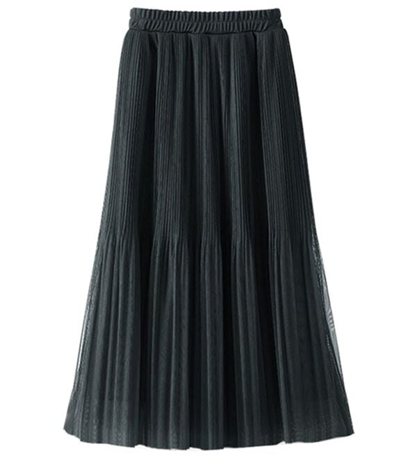 BELLUNA（ベルーナ）の「チュール素材プリーツスカート（ロングスカート）」｜詳細画像