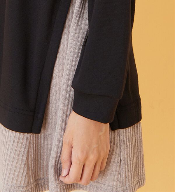 BELLUNA（ベルーナ）の「ワイドネック裾リブ切替チュニック（チュニック）」｜詳細画像