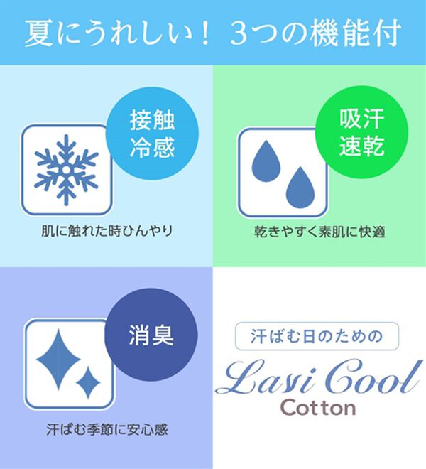 LAVIENNE（ラヴィエンヌ）の「綿１００％サラッと汗取りインナー　半袖＜ラヴィクールナチュラル＞（肌着・インナーウェア）」｜詳細画像